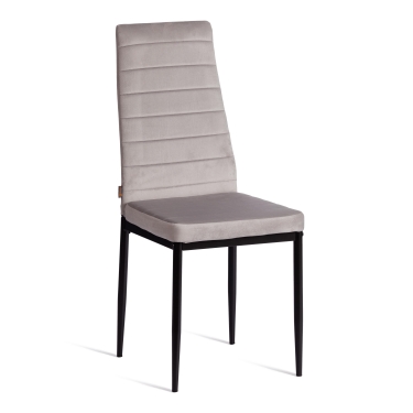 Стул Tetchair Easy mod. JSC02-1 металл, флок, Light grey светло-серый HLR14 / черный
