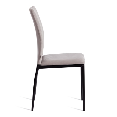 Стул Tetchair CAPRI mod. BC565-DC металл, флок, 43 х 53 х 92 см, Light grey светло-серый HLR14 / черный
