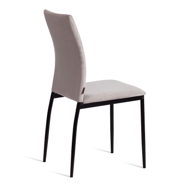 Стул Tetchair CAPRI mod. BC565-DC металл, флок, 43 х 53 х 92 см, Light grey светло-серый HLR14 / черный