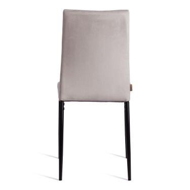Стул Tetchair CAPRI mod. BC565-DC металл, флок, 43 х 53 х 92 см, Light grey светло-серый HLR14 / черный