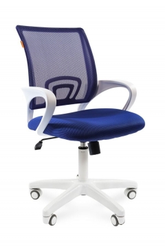 Кресло оператора Chairman 696 white TW-10 Синее