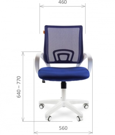 Кресло оператора Chairman 696 white TW-12 Серое