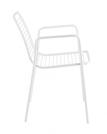 Стул Stool Group Дели с подлокотниками металл Белый