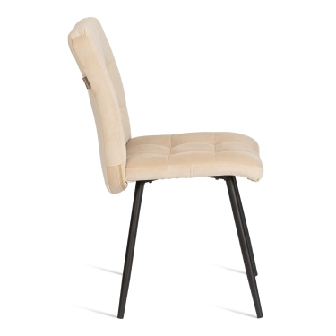 Стул обеденый Tetchair Medeo велюр, 47х56х89, молочный/черный, Porsche 2