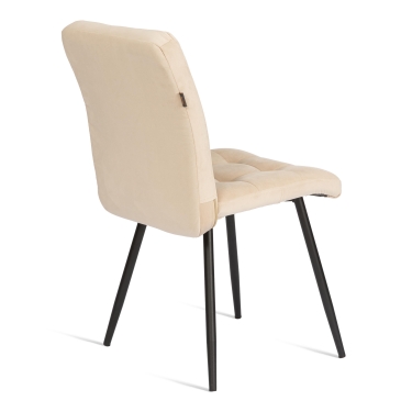 Стул обеденый Tetchair Medeo велюр, 47х56х89, молочный/черный, Porsche 2