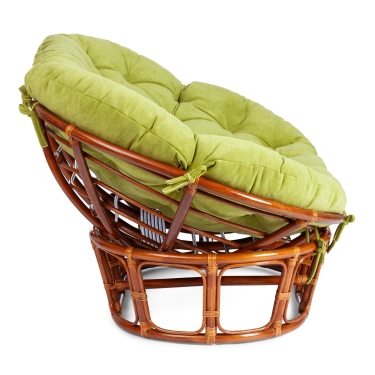 Диван Tetchair MAMASAN/МАМАСАН 23/02 W /с подушкой/ подушка 182х119 см, 169х102х80 см, Cognac коньяк, флок, олива, 23