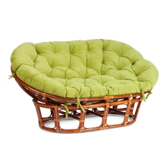 Диван Tetchair MAMASAN/МАМАСАН 23/02 W /с подушкой/ подушка 182х119 см, 169х102х80 см, Cognac коньяк, флок, олива, 23