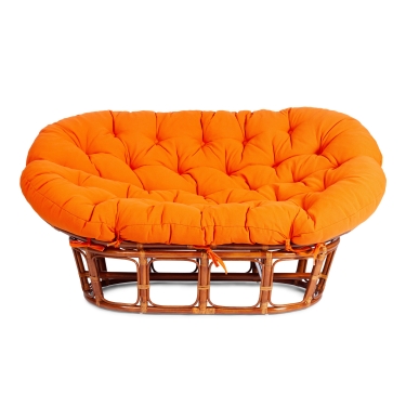 Диван Tetchair MAMASAN/МАМАСАН 23/02 W /с подушкой/ подушка 182х119 см, 169х102х80 см, Cognac коньяк, ткань, оранжевый, С 23