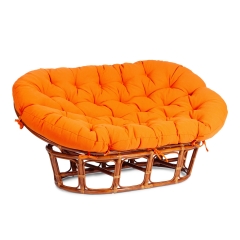 Диван Tetchair MAMASAN/МАМАСАН 23/02 W /с подушкой/ подушка 182х119 см, 169х102х80 см, Cognac коньяк, ткань, оранжевый, С 23