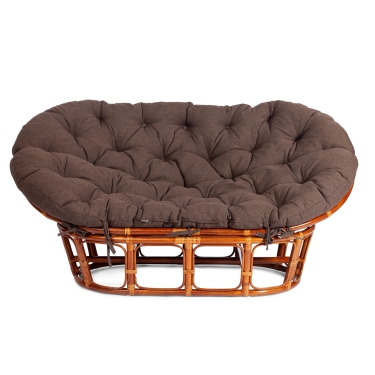 Диван Tetchair MAMASAN/МАМАСАН 23/02 W /с подушкой/ подушка 182х119 см, 169х102х80 см, Cognac коньяк, ткань, коричневый, 3М7-147