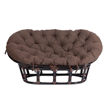 Диван Tetchair MAMASAN/МАМАСАН 23/02 W /с подушкой/ подушка 182х119 см, 169х102х80 см, Antique brown античный черно-коричневый, ткань, коричневый, 3М7