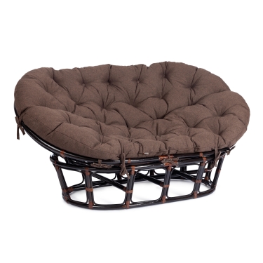 Диван Tetchair MAMASAN/МАМАСАН 23/02 W /с подушкой/ подушка 182х119 см, 169х102х80 см, Antique brown античный черно-коричневый, ткань, коричневый, 3М7