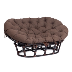 Диван Tetchair MAMASAN/МАМАСАН 23/02 W /с подушкой/ подушка 182х119 см, 169х102х80 см, Antique brown античный черно-коричневый, ткань, коричневый, 3М7
