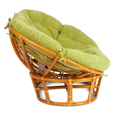 Диван Tetchair MAMASAN/МАМАСАН 23/02 W /с подушкой/ подушка 182х119 см, 169х102х80 см, Pecan орех, флок, олива, 23