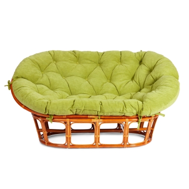 Диван Tetchair MAMASAN/МАМАСАН 23/02 W /с подушкой/ подушка 182х119 см, 169х102х80 см, Pecan орех, флок, олива, 23