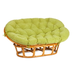 Диван Tetchair MAMASAN/МАМАСАН 23/02 W /с подушкой/ подушка 182х119 см, 169х102х80 см, Pecan орех, флок, олива, 23
