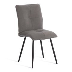 Стул обеденный Tetchair Sweet флок , 46х55х88, серый/черный, 29
