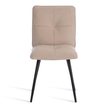 Стул обеденный Tetchair Sweet флок , 46х55х88, бежевый/черный, 7