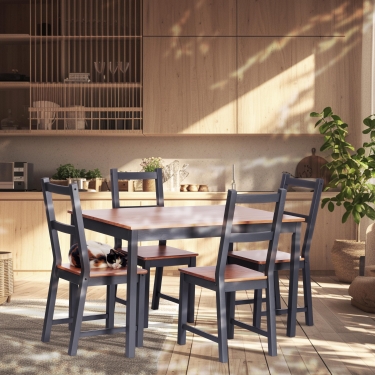 Стул Tetchair Соната / Sonata chair массив сосны, 41х50х95 см, антик /графит