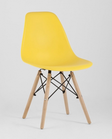 Стул Stool Group Eames Style DSW желтый разборный каркас
