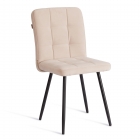 Стул обеденный Tetchair Medeo LT, велюр, бежевый/черный, 7, 45х56х89 см
