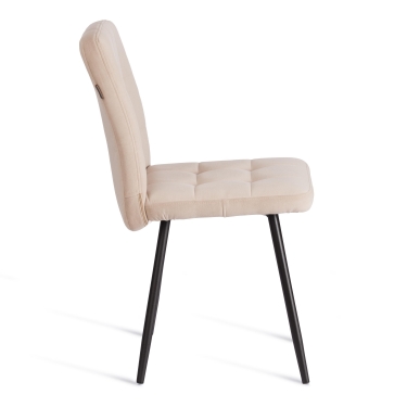Стул обеденный Tetchair Sweet LT, велюр, бежевый/черный, 7, 41х55х88 см