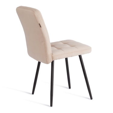 Стул обеденный Tetchair Sweet LT, велюр, бежевый/черный, 7, 41х55х88 см