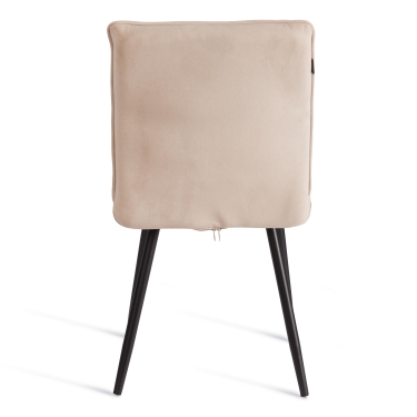 Стул обеденный Tetchair Sweet LT, велюр, бежевый/черный, 7, 41х55х88 см