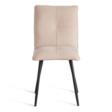 Стул обеденный Tetchair Sweet LT, велюр, бежевый/черный, 7, 41х55х88 см