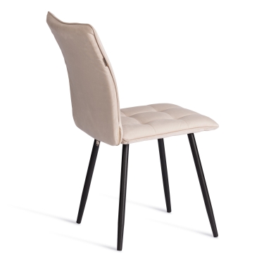 Стул обеденный Tetchair Bari LT, велюр, бежевый/черный, 7, 41х55х89 см
