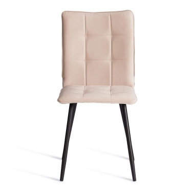 Стул обеденный Tetchair Bari LT, велюр, бежевый/черный, 7, 41х55х89 см