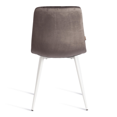 Стул Tetchair CHILLY mod. JSC-220 Велюр/металл , 44,5х52,5х88 см, Dark grey темно-серый HLR24 / белый