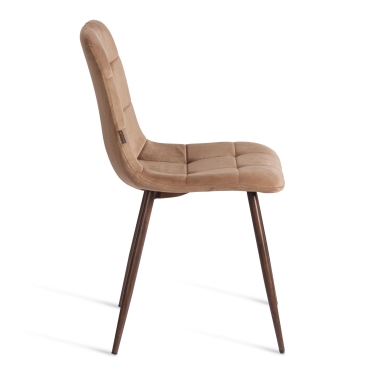 Стул Tetchair CHILLY mod. JSC-220 Велюр/металл , 44,5х52,5х88 см, Brown коричневый HLR11 / орех