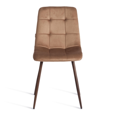 Стул Tetchair CHILLY mod. JSC-220 Велюр/металл , 44,5х52,5х88 см, Brown коричневый HLR11 / орех