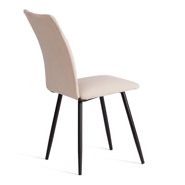 Стул обеденный Tetchair La Rousse NEW, велюр, бежевый/черный, 7, 45x55x93 см