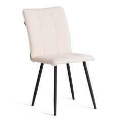 Стул обеденный Bari Tetchair Bari LT, велюр, молочный/черный, 4, 41х55х89 см