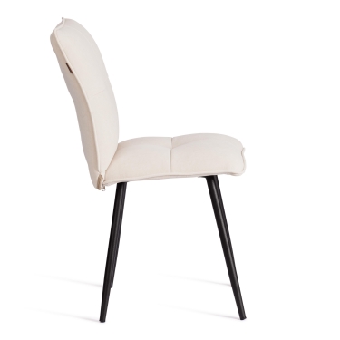 Стул обеденный Tetchair Sweet LT, велюр, молочный/черный, 4, 41х55х88 см