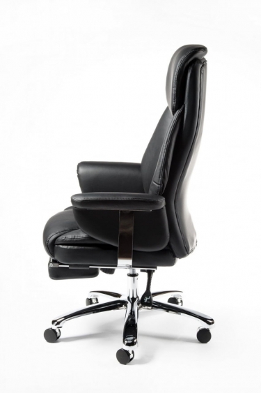 Кресло руководителя Norden Парламент, black leather (черная кожа)