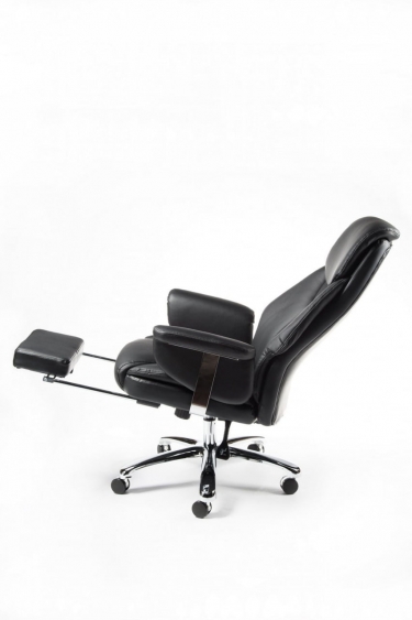 Кресло руководителя Norden Парламент, black leather (черная кожа)