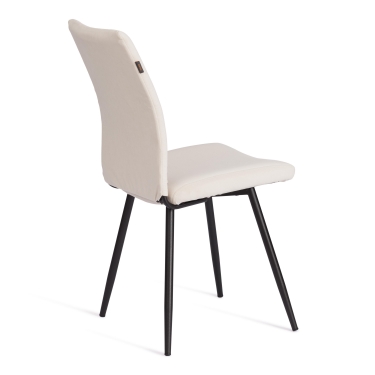 Стул обеденный Tetchair Monte Carlo TREND, велюр, молочный/черный, 4, 49х51х93 см