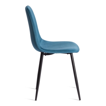 Стул Tetchair BREEZE mod. 4724 Велюр/металл , 44 х 53 х 87 см, Dark turquoise темно-бирюзовый HLR62 / черный