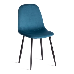 Стул Tetchair BREEZE mod. 4724 Велюр/металл , 44 х 53 х 87 см, Dark turquoise темно-бирюзовый HLR62 / черный