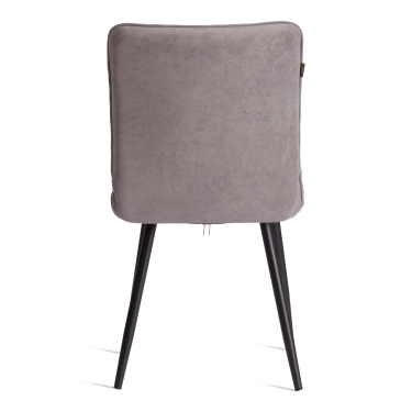 Стул обеденный Tetchair Bari LT, велюр, серый/черный, 29, 41х55х89 см