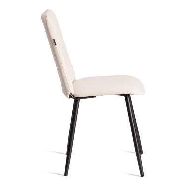 Стул обеденный Tetchair Asti TREND, велюр, молочный/черный, 4, 47х54х86 см