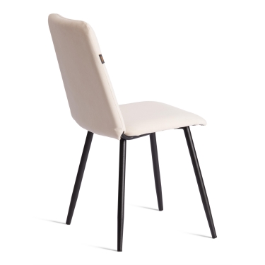 Стул обеденный Tetchair Asti TREND, велюр, молочный/черный, 4, 47х54х86 см