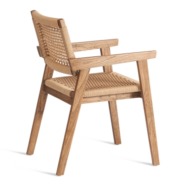 Стул Tetchair VANHEIM дерево вяз/бечевка, Груша 3, 46х45х83 см