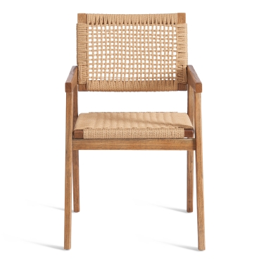 Стул Tetchair VANHEIM дерево вяз/бечевка, Груша 3, 46х45х83 см
