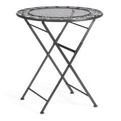 Стол Tetchair Patio PL08-11139 стальной сплав, черный, 70х75 см