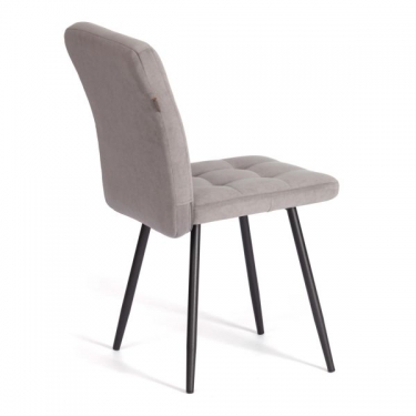 Стул обеденный Tetchair Medeo LT, флок , серый/черный, 29, 45х56х89 см