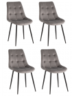 Стул Stool Group Флекс New, велюр светло-серый 4 шт